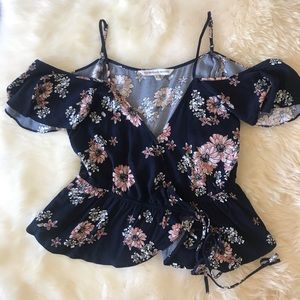 Cupcakes & Cashmere Floral Off Shoulder Top
